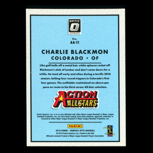 Charlie Blackmon 2019 Donruss Optic Action All-Stars Rockies
