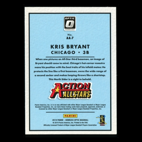Kris Bryant 2019 Donruss Optic Action All-Stars Cubs
