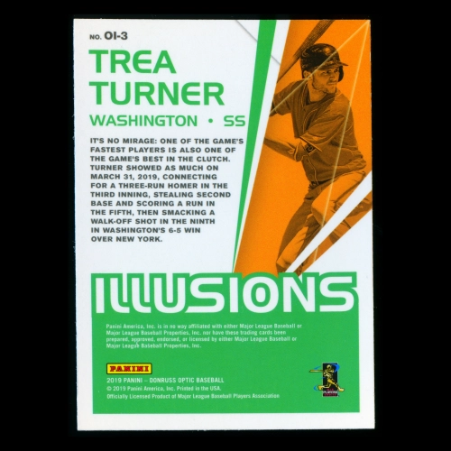 Trea Turner 2019 Donruss Optic Illusions Nationals