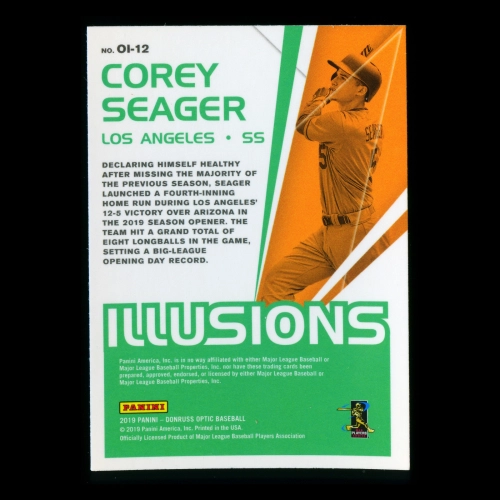 Corey Seager 2019 Donruss Optic Illusions Dodgers
