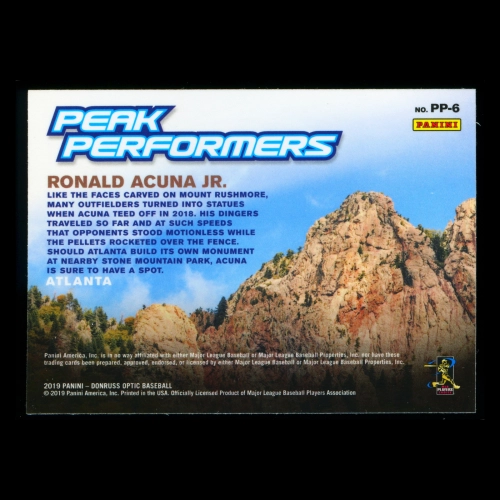 Ronald Acuna Jr. 2019 Donruss Optic Peak Performers Braves