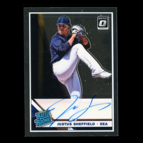 Justus Sheffield RC RR 2019 Donruss Optic Rated Rookies Signatures Rookie Mariners