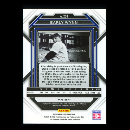 Early Wynn 2023 Panini Prizm Red Wave Indians
