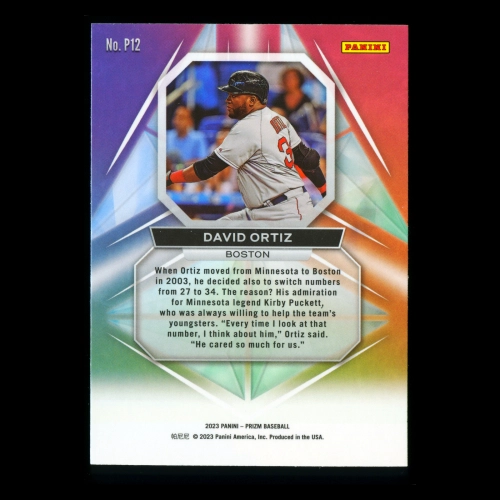 David Ortiz 2023 Panini Prizm Prizmatic Red Sox