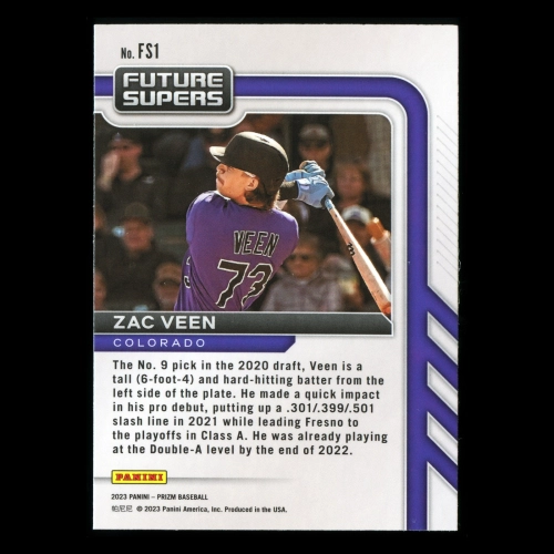 Zac Veen 2023 Panini Prizm Future Supers Rockies