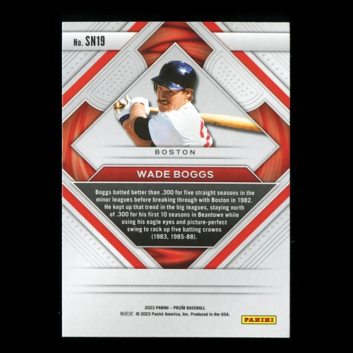 Wade Boggs 2023 Panini Prizm Second to None Red Sox