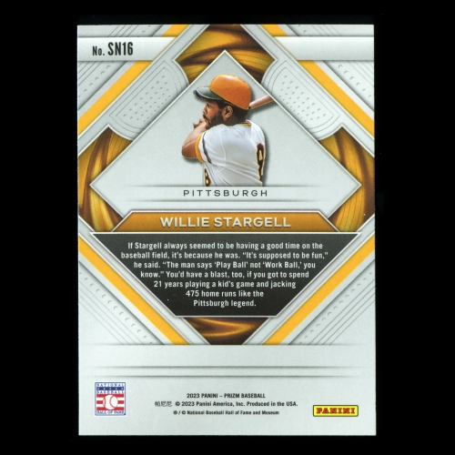 Willie Stargell 2023 Panini Prizm Second to None Pirates