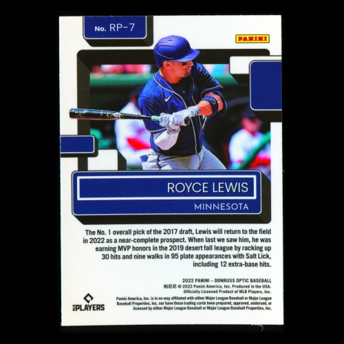 Royce Lewis RR 2022 Donruss Optic Rated Prospects Twins