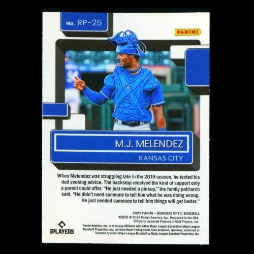 M.J. Melendez RR 2022 Donruss Optic Rated Prospects Royals