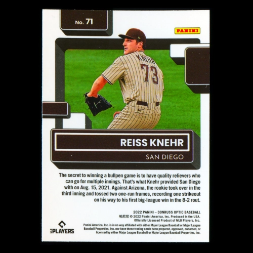 Reiss Knehr RR RC 2022 Donruss Optic Rated Rookie Padres