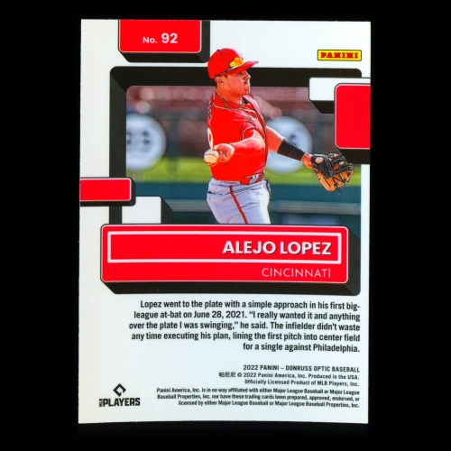 Alejo Lopez RR RC 2022 Donruss Optic Rated Rookie Reds