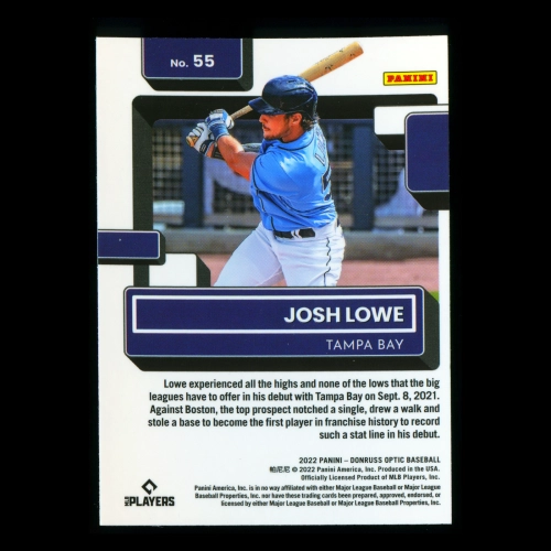Josh Lowe RR RC 2022 Donruss Optic Rated Rookie Rays