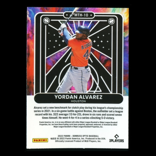 Yordan Alvarez 2022 Donruss Optic Mythical Astros
