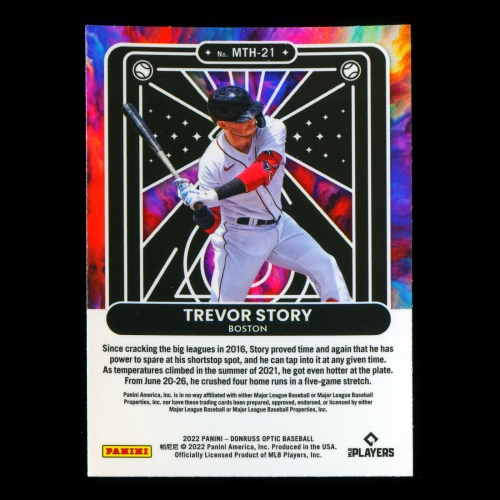 Trevor Story 2022 Donruss Optic Mythical Red Sox