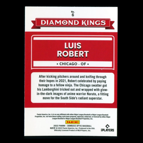 Luis Robert 2022 Donruss Optic Diamond Kings White Sox
