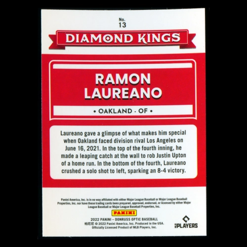 Ramon Laureano 2022 Donruss Optic Diamond Kings Athletics