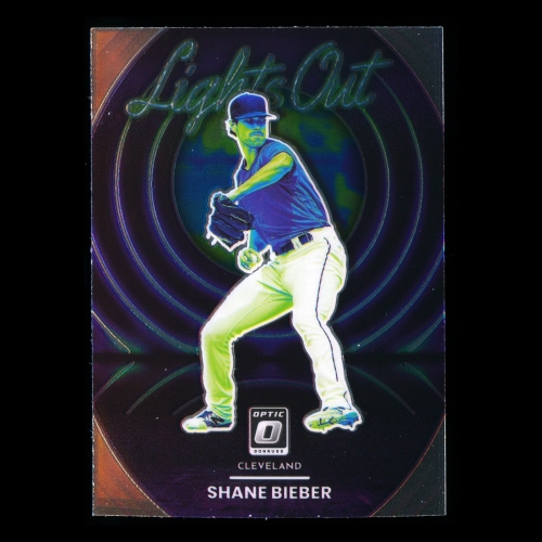 Shane Bieber 2022 Donruss Optic Lights Out Guardians