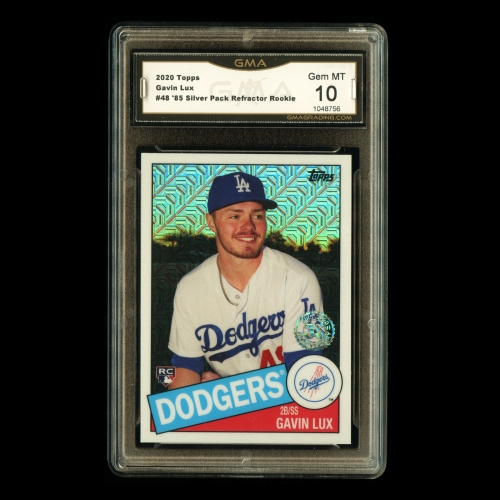Gavin Lux RC 2020 Topps Silver Pack Rookie Dodgers #48 Gem MT 10