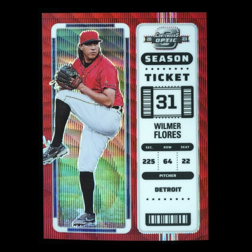 Wilmer Flores 2023 Panini Chronicles Contenders Optic Red Wave Tigers 041/199