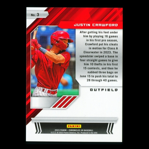 Justin Crawford 2023 Panini Chronicles XR Phillies