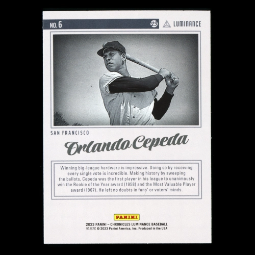 Orlando Cepeda 2023 Panini Chronicles Luminance Giants