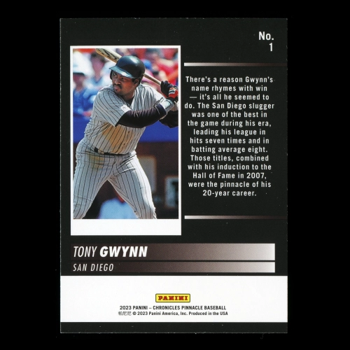 Tony Gwynn 2023 Panini Chronicles Pinnacle Padres