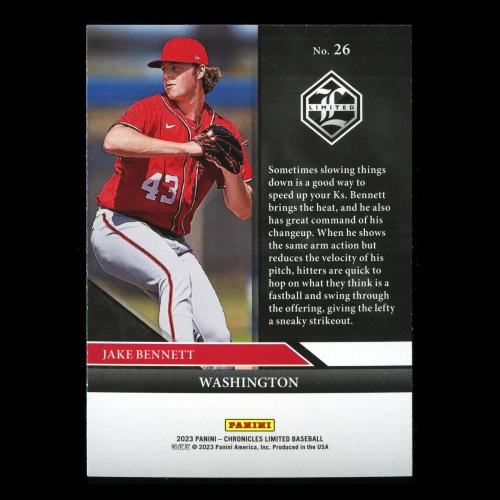 Jake Bennett 2023 Panini Chronicles Limited Nationals