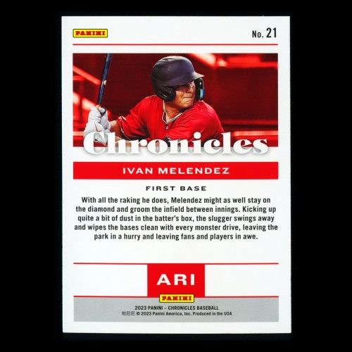Ivan Melendez 2023 Panini Chronicles Diamondbacks