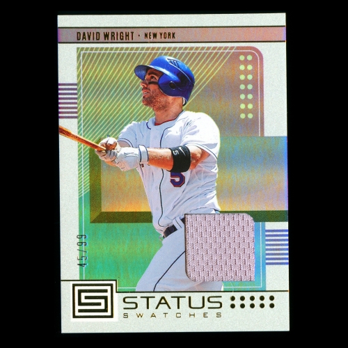 David Wright 2023 Panini Chronicles Status Swatches Gold Mets 45/99