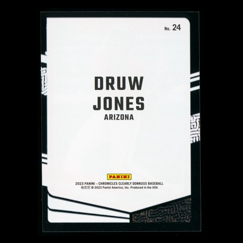 Druw Jones 2023 Panini Chronicles Clearly Donruss Diamondbacks