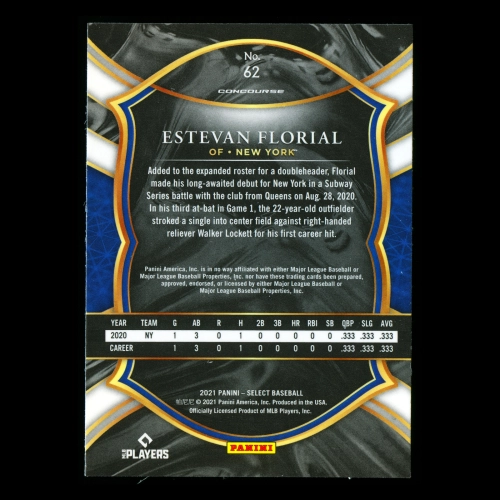 Estevan Florial RC 2021 Select Rookie Yankees