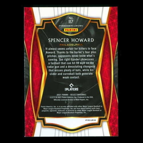 Spencer Howard 2021 Select Holo PRM Rookie Phillies