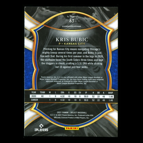 Kris Bubic RC 2021 Select Rookie Royals