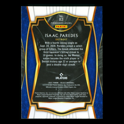 Isaac Paredes RC 2021 Select PRM Rookie Tigers