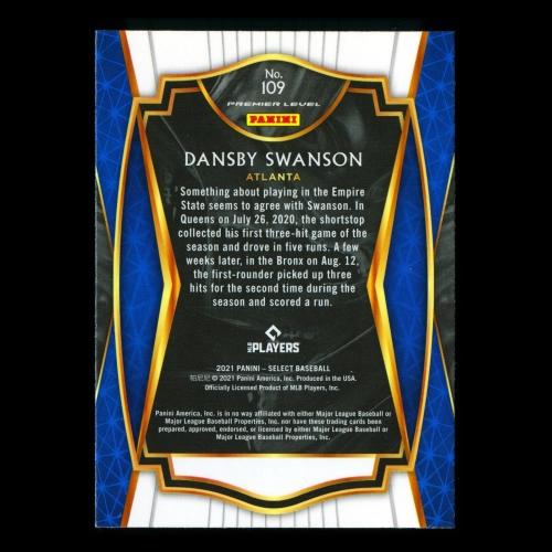 Dansby Swanson 2021 Select PRM Braves
