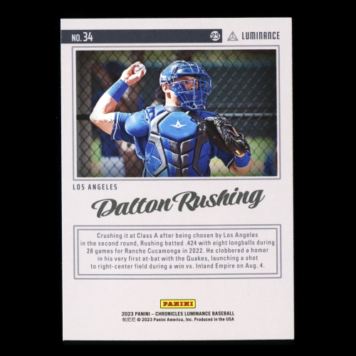 Dalton Rushing 2023 Panini Chronicles Luminance Dodgers