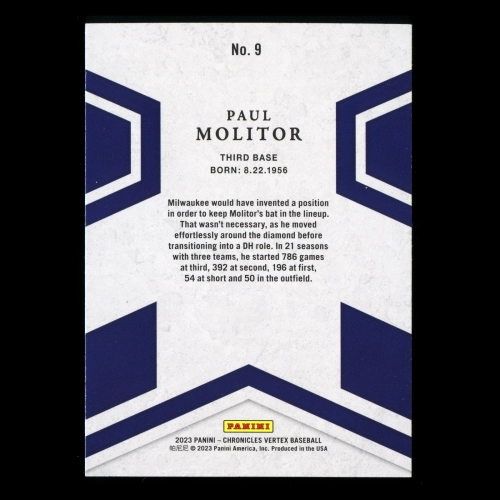Paul Molitor 2023 Panini Chronicles Vertex Brewers