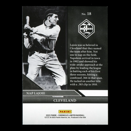 Nap Lajoie 2023 Panini Chronicles Limited Naps
