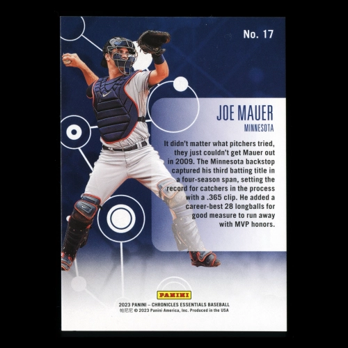 Joe Mauer 2023 Panini Chronicles Essentials Twins