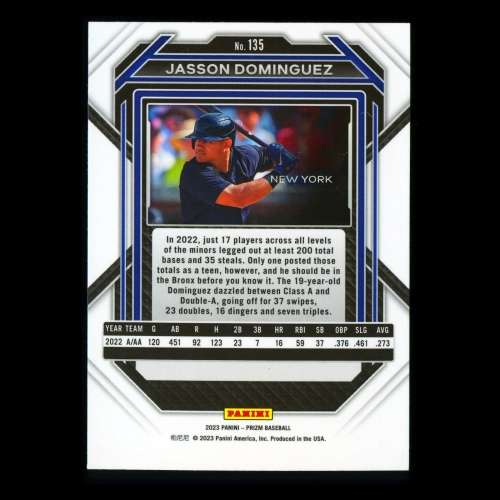 Jasson Dominguez 2023 Panini Prizm Yankees