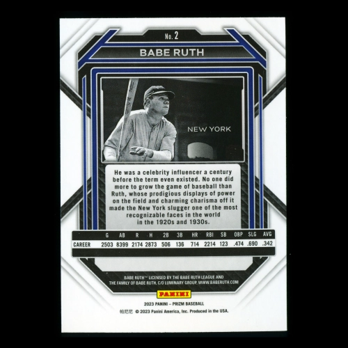Babe Ruth 2023 Panini Prizm Yankees
