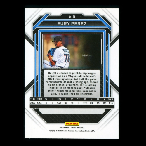 Eury Perez 2023 Panini Prizm Marlins