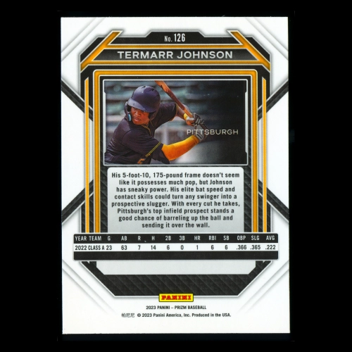 Termarr Johnson 2023 Panini Prizm Pirates