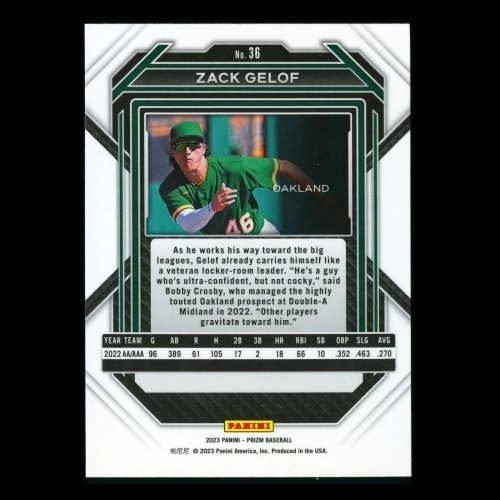 Zack Gelof 2023 Panini Prizm Athletics
