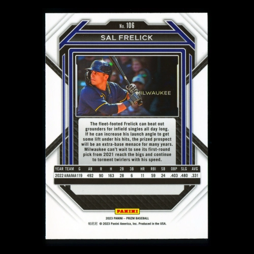 Sal Frelick 2023 Panini Prizm Brewers