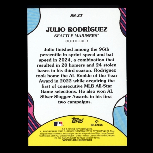 Julio Rodriguez 2025 Topps Summer Superstars Mariners