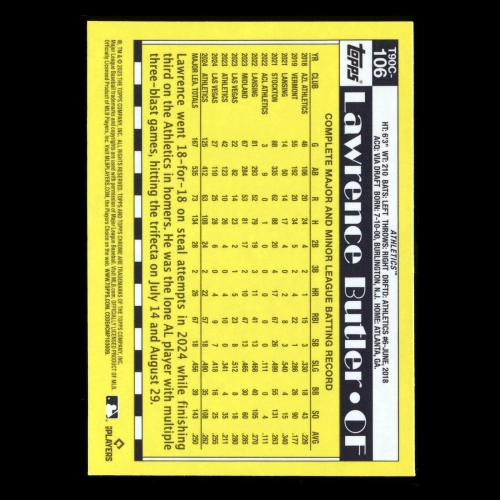 Lawrence Butler 2025 Topps '90 Topps Silver Pack Chrome Athletics