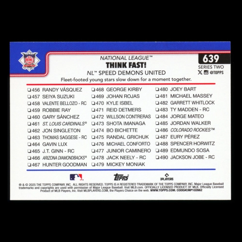 Elly De La Cruz 2025 Topps Checklist Reds