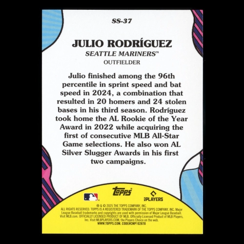 Julio Rodriguez 2025 Topps Summer Superstars Mariners
