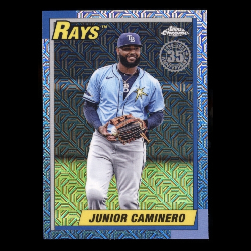 Junior Caminero 2025 Topps '90 Topps Silver Pack Chrome Retro Rays